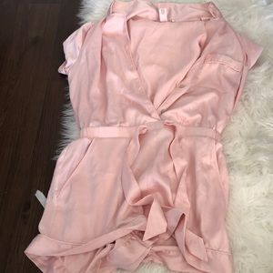 Victoria Secret Silk pink romper pajama
